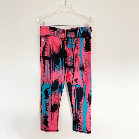 NWOT Fabletics Winn Printed PowerHold® Capri Heat Wave Print - Picture 4 of 6
